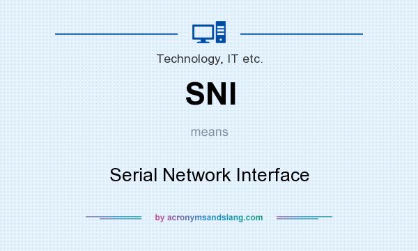 What does SNI mean? It stands for Serial Network Interface