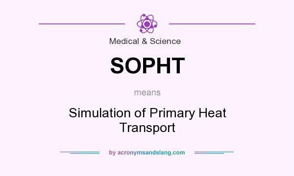 What does SOPHT mean? It stands for Simulation of Primary Heat Transport