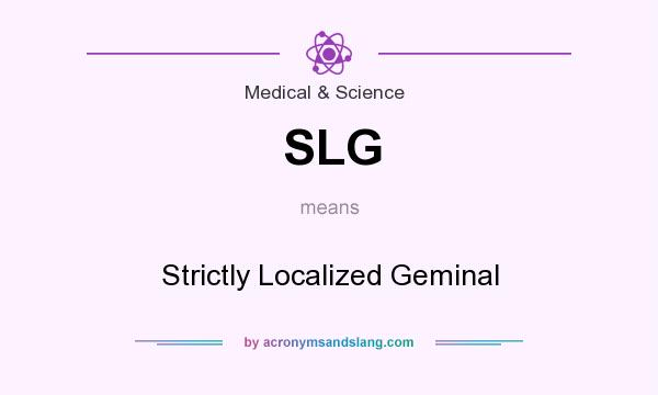 What does SLG mean? It stands for Strictly Localized Geminal