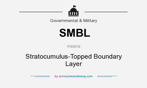 What does SMBL mean? It stands for Stratocumulus-Topped Boundary Layer