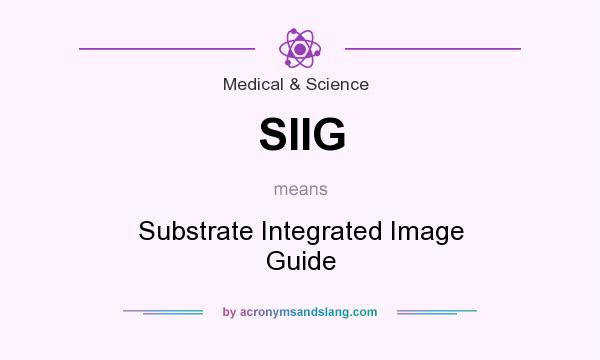 What does SIIG mean? It stands for Substrate Integrated Image Guide