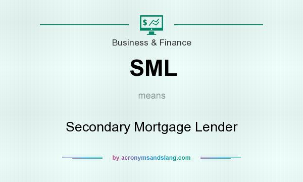 What does SML mean? It stands for Secondary Mortgage Lender
