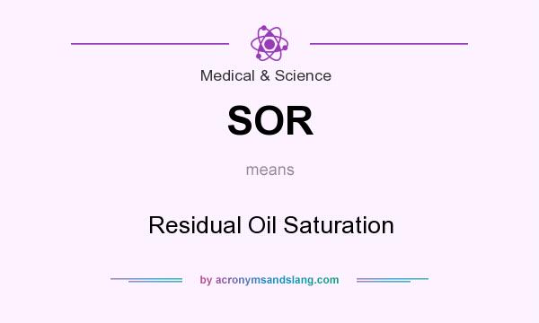 What does SOR mean? It stands for Residual Oil Saturation