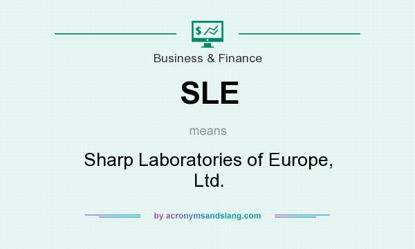 What does SLE mean? It stands for Sharp Laboratories of Europe, Ltd.