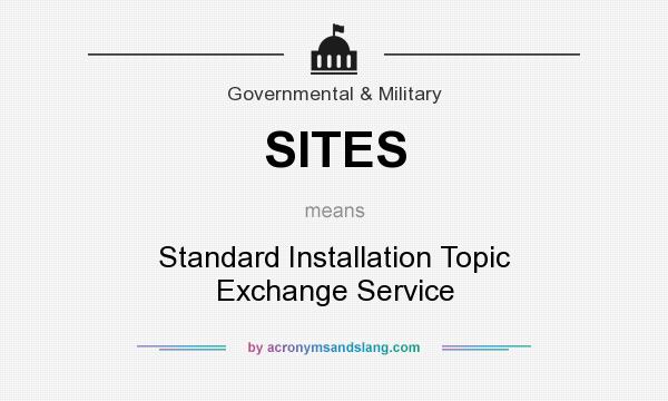 What does SITES mean? It stands for Standard Installation Topic Exchange Service