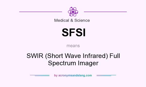 What does SFSI mean? It stands for SWIR (Short Wave Infrared) Full Spectrum Imager