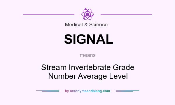 What does SIGNAL mean? It stands for Stream Invertebrate Grade Number Average Level