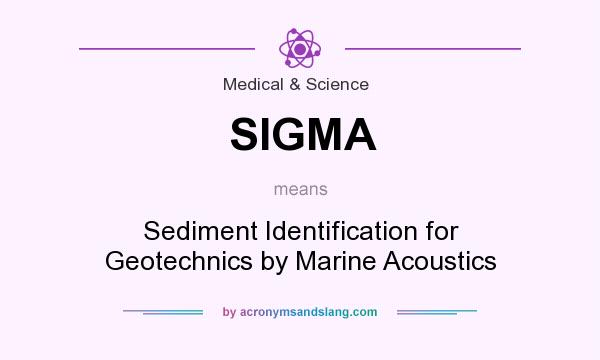 What does SIGMA mean? It stands for Sediment Identification for Geotechnics by Marine Acoustics
