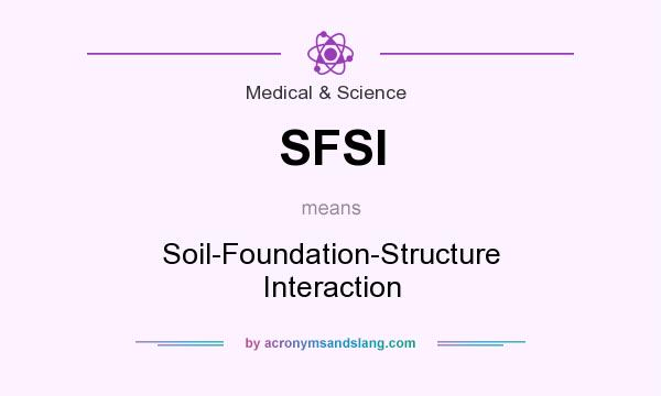 What does SFSI mean? It stands for Soil-Foundation-Structure Interaction
