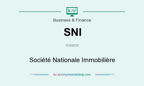 What does SNI mean? It stands for Société Nationale Immobilière