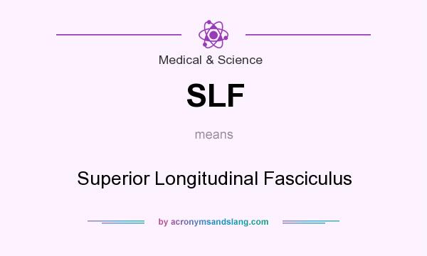 What does SLF mean? It stands for Superior Longitudinal Fasciculus