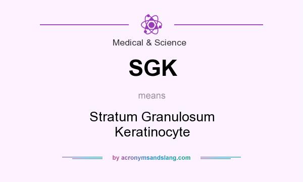 What does SGK mean? It stands for Stratum Granulosum Keratinocyte