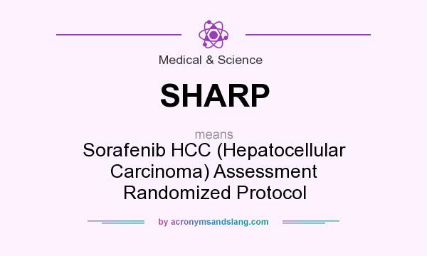 What does SHARP mean? It stands for Sorafenib HCC (Hepatocellular Carcinoma) Assessment Randomized Protocol