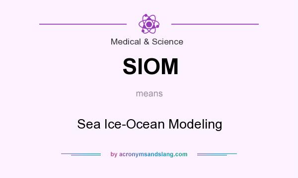 What does SIOM mean? It stands for Sea Ice-Ocean Modeling
