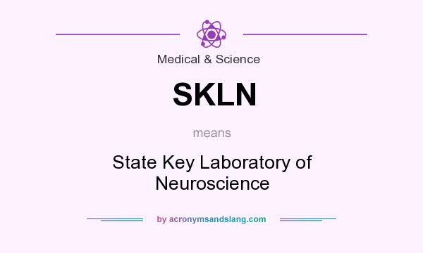 What does SKLN mean? It stands for State Key Laboratory of Neuroscience