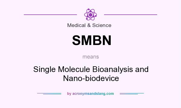 What does SMBN mean? It stands for Single Molecule Bioanalysis and Nano-biodevice