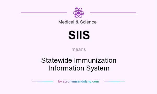 What does SIIS mean? It stands for Statewide Immunization Information System