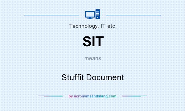 What does SIT mean? It stands for Stuffit Document
