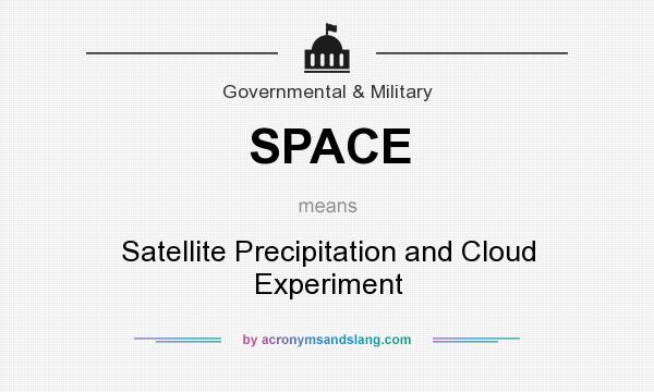 What does SPACE mean? It stands for Satellite Precipitation and Cloud Experiment