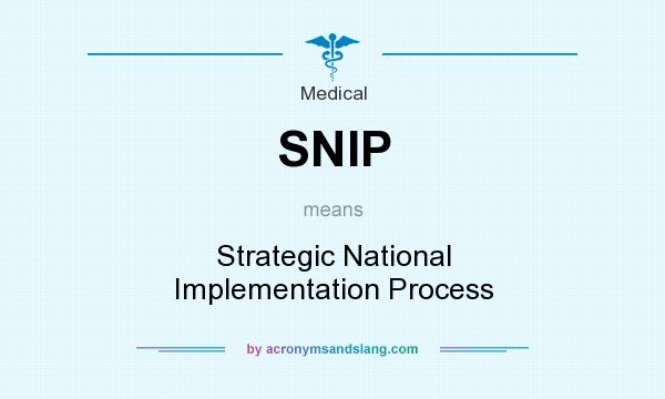 What does SNIP mean? It stands for Strategic National Implementation Process