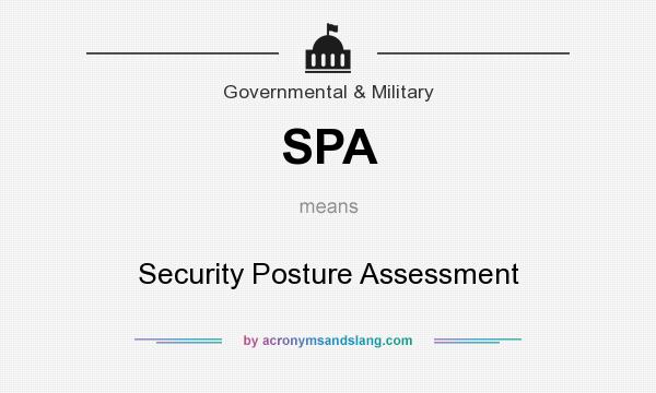 What does SPA mean? It stands for Security Posture Assessment