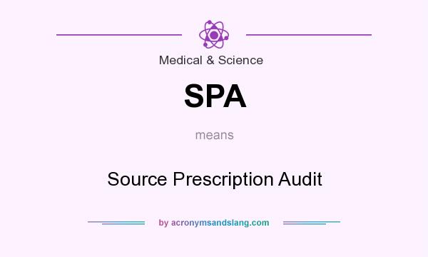 What does SPA mean? It stands for Source Prescription Audit