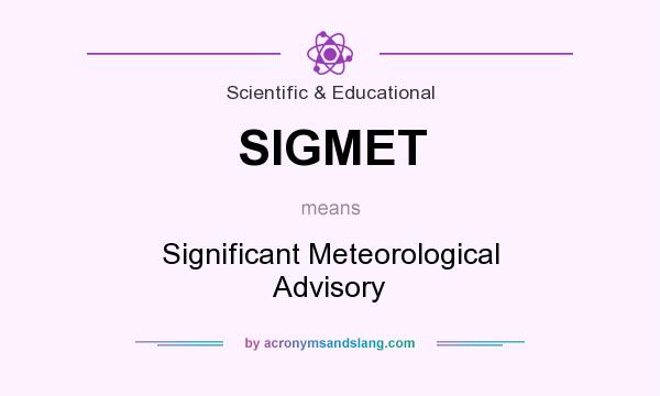 What does SIGMET mean? It stands for Significant Meteorological Advisory