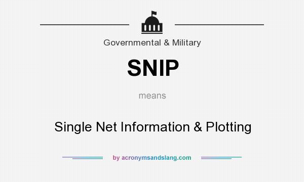 What does SNIP mean? It stands for Single Net Information & Plotting