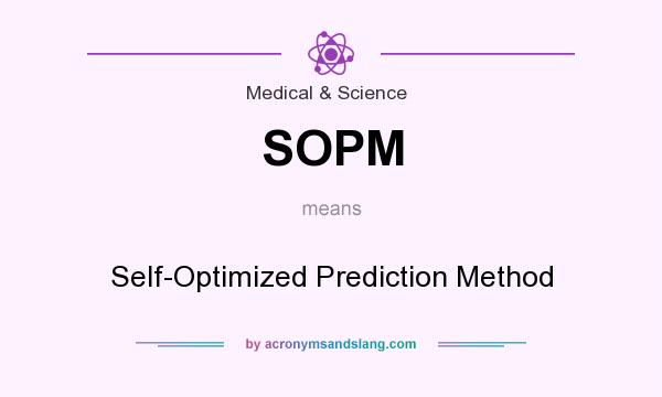 What does SOPM mean? It stands for Self-Optimized Prediction Method