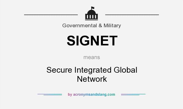 What does SIGNET mean? It stands for Secure Integrated Global Network