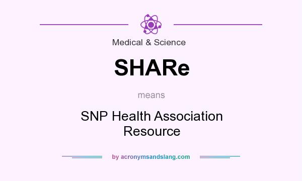 What does SHARe mean? It stands for SNP Health Association Resource