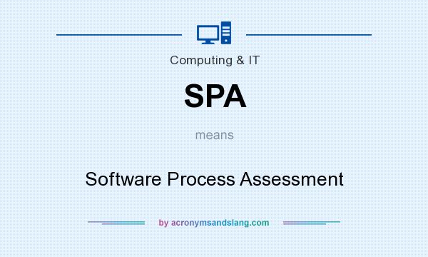 What does SPA mean? It stands for Software Process Assessment