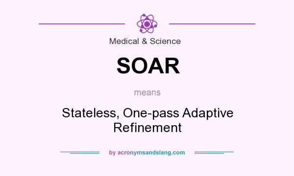 What does SOAR mean? It stands for Stateless, One-pass Adaptive Refinement