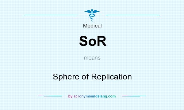 What does SoR mean? It stands for Sphere of Replication