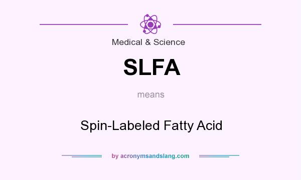 What does SLFA mean? It stands for Spin-Labeled Fatty Acid