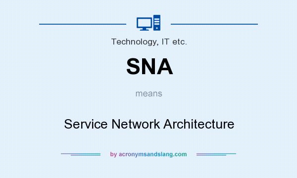 What does SNA mean? It stands for Service Network Architecture