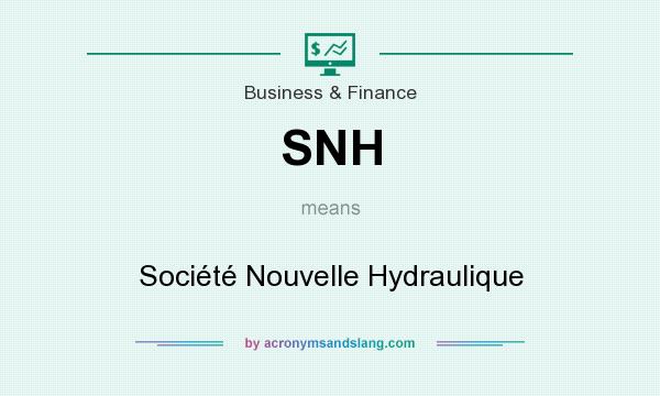 What does SNH mean? It stands for Société Nouvelle Hydraulique