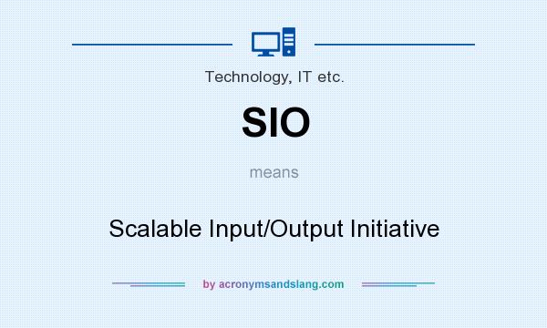 What does SIO mean? It stands for Scalable Input/Output Initiative