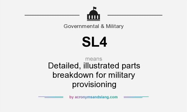 What does SL4 mean? It stands for Detailed, illustrated parts breakdown for military provisioning