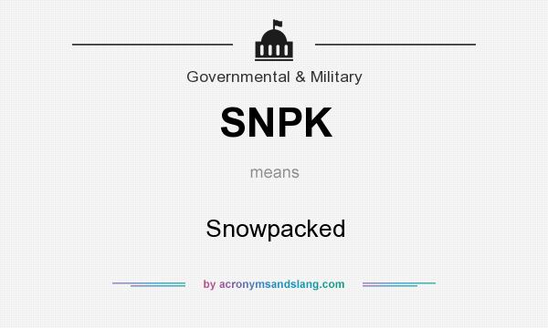 What does SNPK mean? It stands for Snowpacked