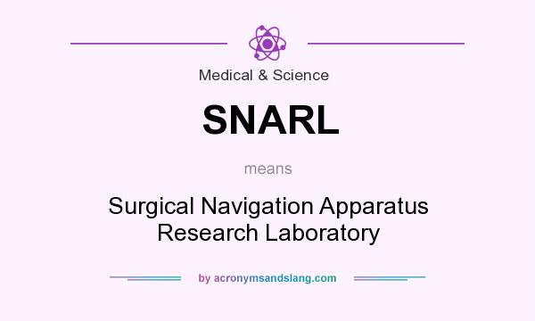 What does SNARL mean? It stands for Surgical Navigation Apparatus Research Laboratory