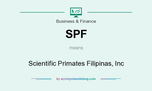 What does SPF mean? It stands for Scientific Primates Filipinas, Inc