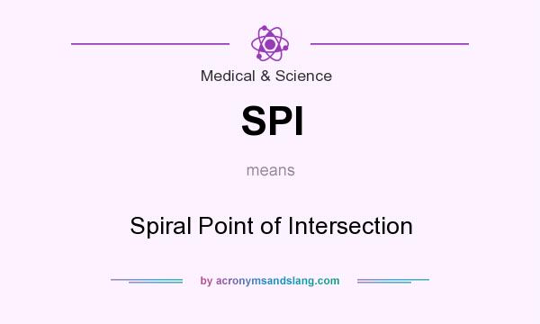 What does SPI mean? It stands for Spiral Point of Intersection