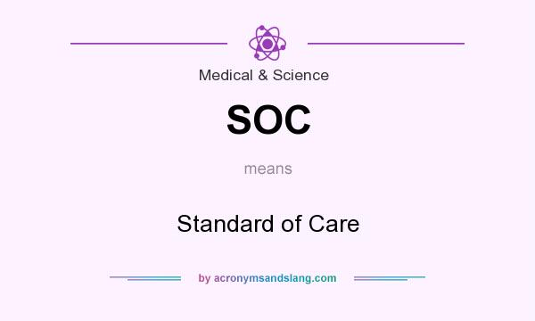 What does SOC mean? It stands for Standard of Care