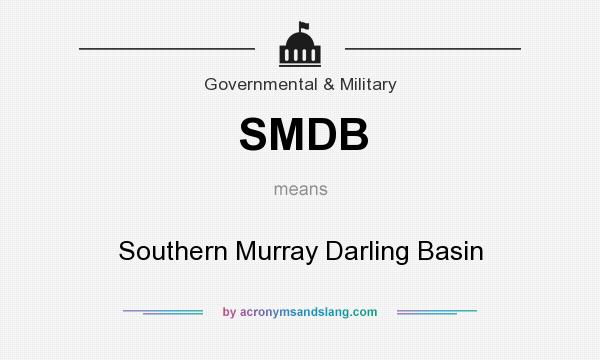 What does SMDB mean? It stands for Southern Murray Darling Basin