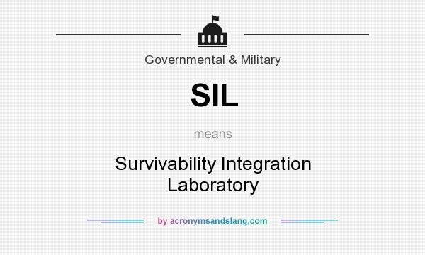 What does SIL mean? It stands for Survivability Integration Laboratory