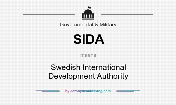 What does SIDA mean? It stands for Swedish International Development Authority
