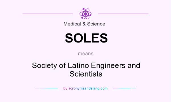 What does SOLES mean? It stands for Society of Latino Engineers and Scientists