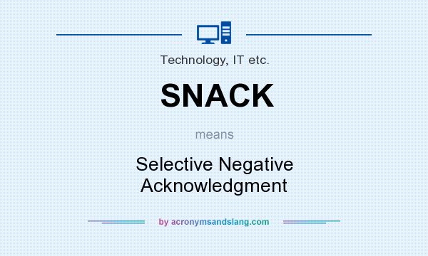 What does SNACK mean? It stands for Selective Negative Acknowledgment