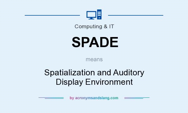 What does SPADE mean? It stands for Spatialization and Auditory Display Environment